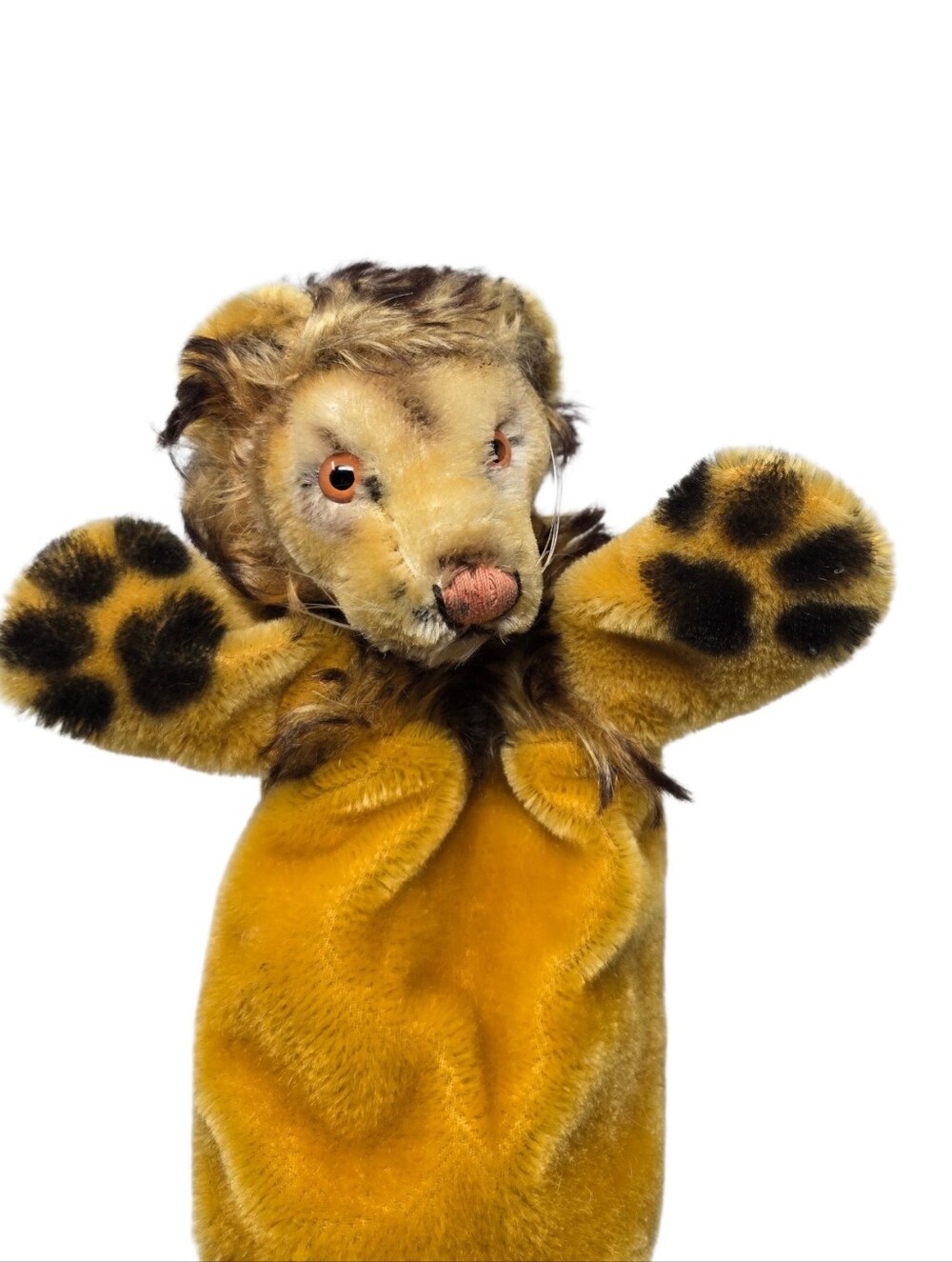 Vintage Steiff Mohair Leo Lion German Hand Puppet